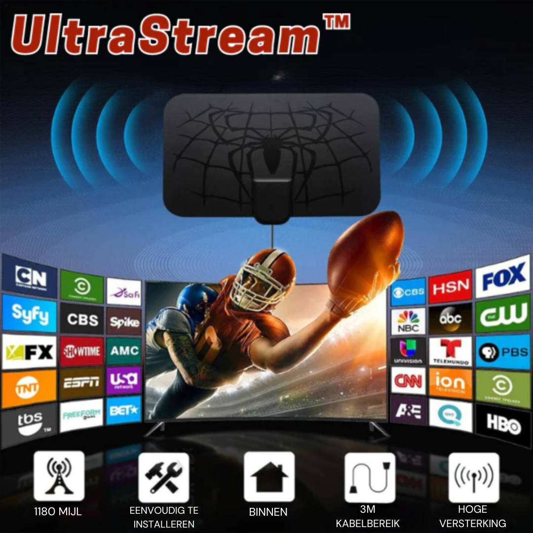 UltraStream™ Digitale HD TV-Signaal Antenne (1+1 GRATIS)