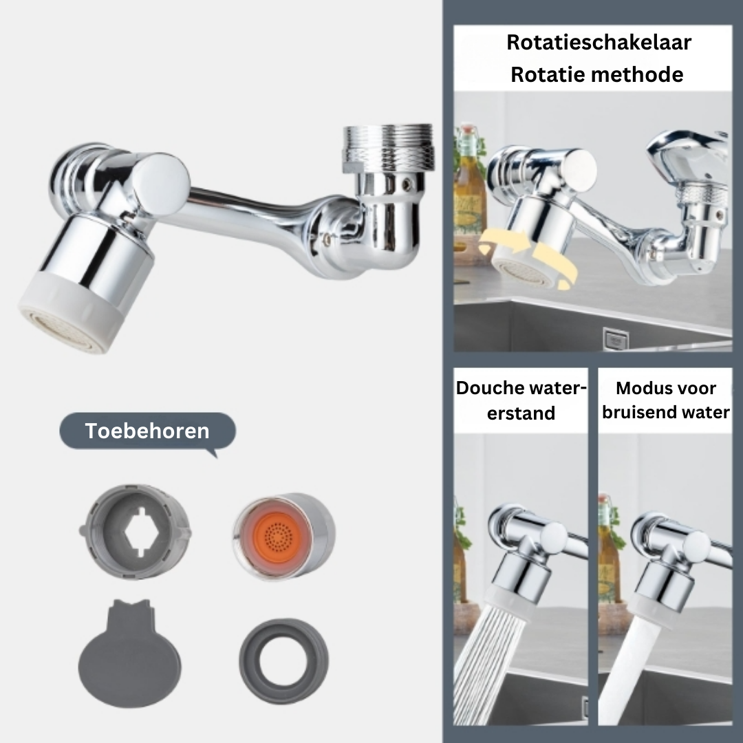 TwistTap™ - 1080 graden draaibare verlengkraan