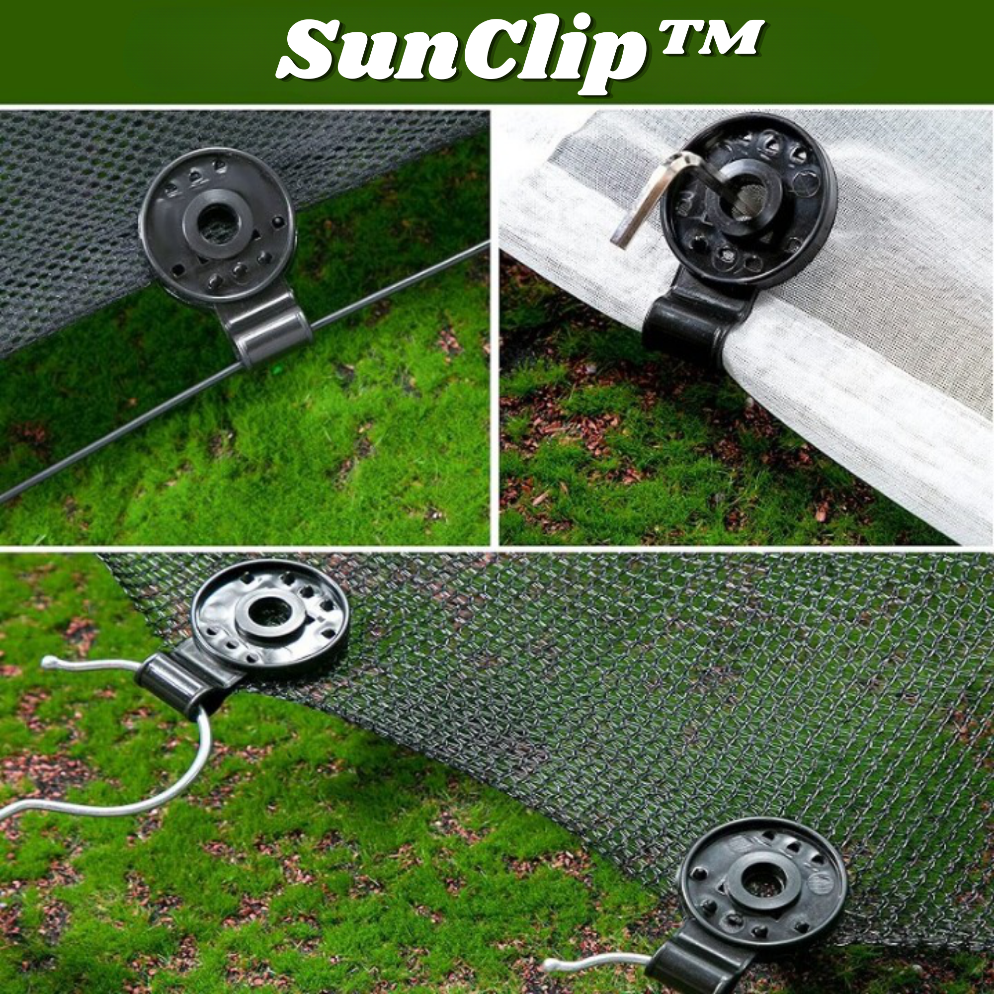 SunClip™️ I Plastic clip voor schaduwdoek (50+50 GRATIS)