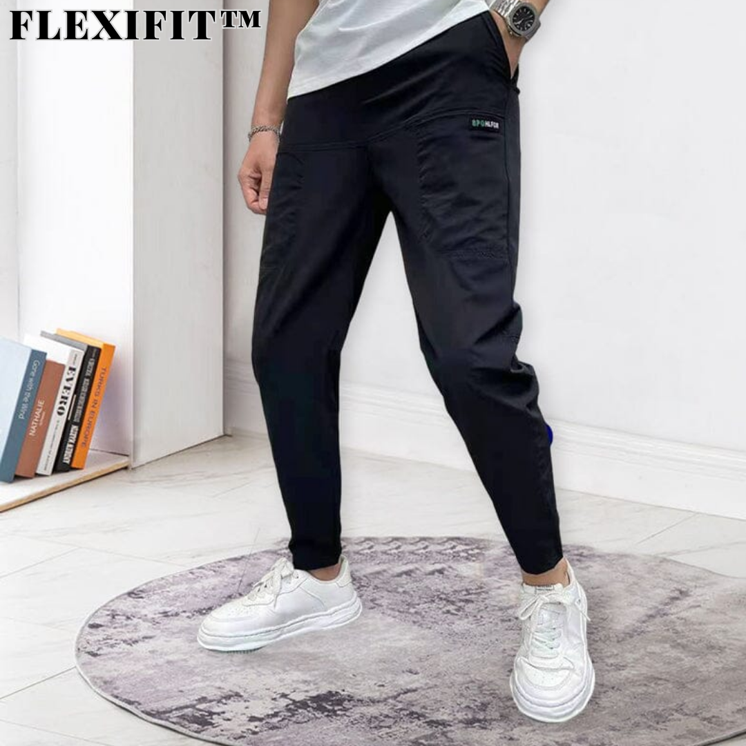 FlexiFit™ Hoge casual broek met stretch